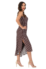 Load image into Gallery viewer, Polka Dot Georgette Midi Tango Dress