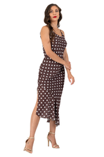 Load image into Gallery viewer, Polka Dot Georgette Midi Tango Dress