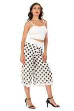 Load image into Gallery viewer, Polka Dot Two-layer Georgette Cropped Culottes
