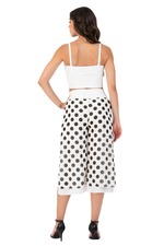Load image into Gallery viewer, Polka Dot Two-layer Georgette Cropped Culottes