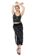 Load image into Gallery viewer, Polka Dot Two-layer Georgette Cropped Culottes