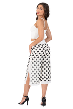 Load image into Gallery viewer, Polka Dot Two-layer Georgette Cropped Culottes