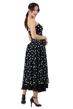 Load image into Gallery viewer, Polka Dot Two-layer Georgette Dance Skirt