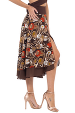 Load image into Gallery viewer, Poppy Print Georgette Two-layer Skirt