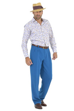 Load image into Gallery viewer, Crepe Petrol Blue Tango Pants With Two Pleats
