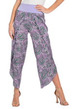 Load image into Gallery viewer, Purple Paisley Print Wrap Tango Pants
