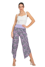 Load image into Gallery viewer, Purple Paisley Print Wrap Tango Pants
