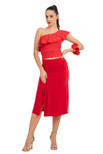 Load image into Gallery viewer, Flowy Tango Skirt With Side &amp; Back Slits
