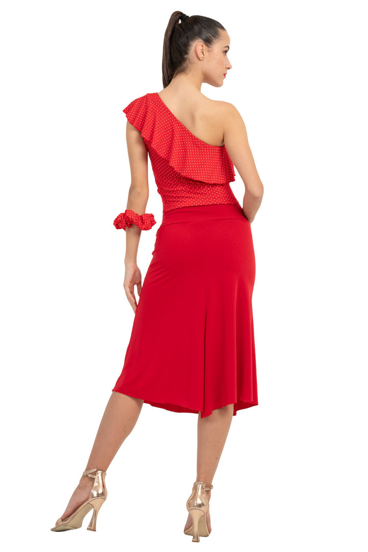 Flowy Tango Skirt With Side & Back Slits