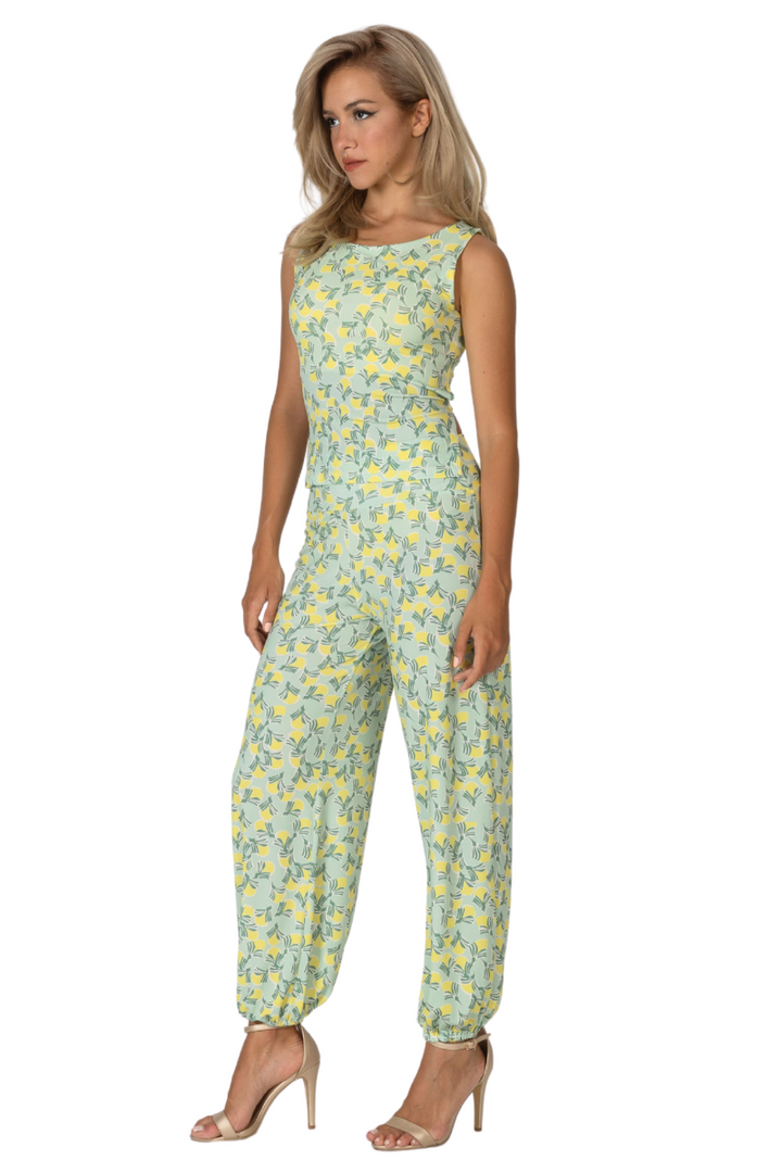 Retro Tropical Print Babucha Tango Pants