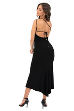 Load image into Gallery viewer, Reversible Leopard Print &amp; Black One Shoulder Tango Dress