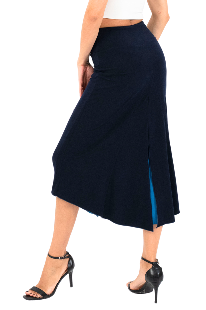 Reversible Tango Skirt with Center Back Slit