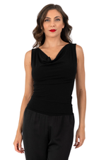 Load image into Gallery viewer, Rosé Lace Back Tango Top With Draped Neck