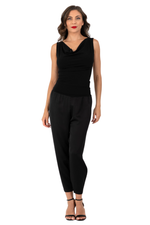 Load image into Gallery viewer, Rosé Lace Back Tango Top With Draped Neck