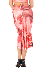 Load image into Gallery viewer, Rose Print Tango Skirt With Center Back Slit
