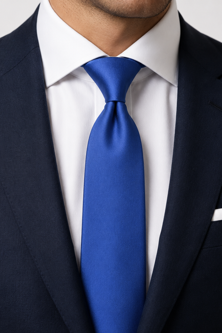 Royal Blue Men's Satin Necktie