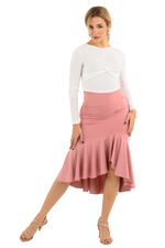 Load image into Gallery viewer, Ruffled Asymmetric Bodycon Dance Skirt
