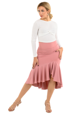 Load image into Gallery viewer, Ruffled Asymmetric Bodycon Dance Skirt
