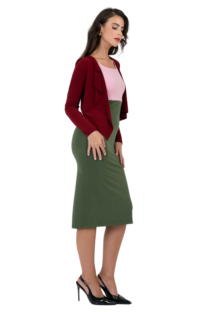 Ruffled Cropped Tango Jacket