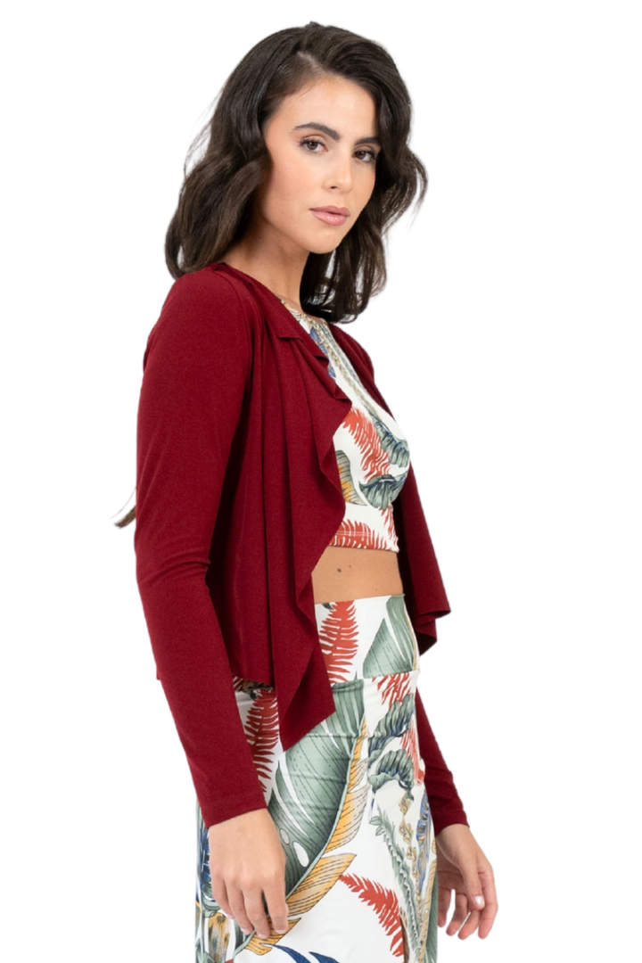 Ruffled Cropped Tango Jacket