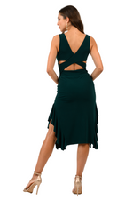 Load image into Gallery viewer, Ruffled Midi Dress With Crisscross Back
