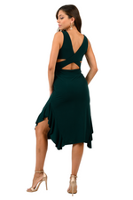 Load image into Gallery viewer, Ruffled Midi Dress With Crisscross Back
