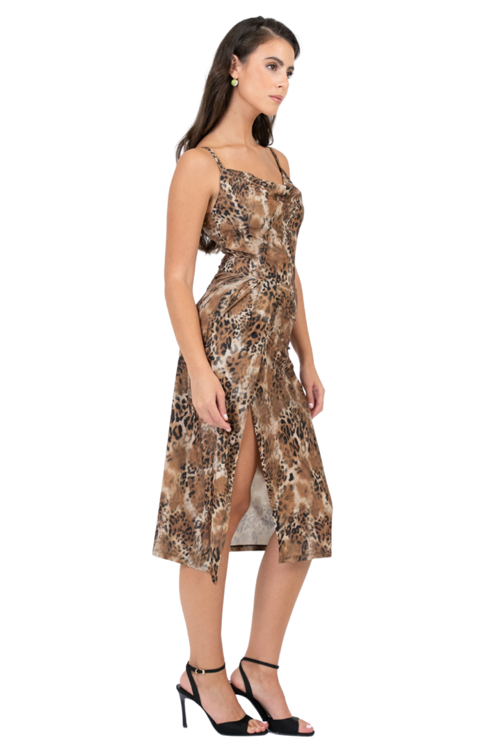 Safari Animal Print Carmen Tango Dress