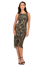Load image into Gallery viewer, Safari Animal Print Fishtail Tango Dress With Keyhole Back