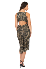 Load image into Gallery viewer, Safari Animal Print Fishtail Tango Dress With Keyhole Back