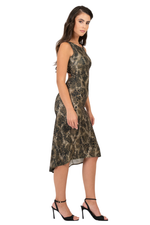 Load image into Gallery viewer, Safari Animal Print Fishtail Tango Dress With Keyhole Back