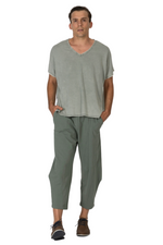 Load image into Gallery viewer, Sage Green Casual Pants With Side Pockets
