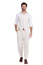 Load image into Gallery viewer, Sand Beige Baggy Tango Pants With Front And Back Pleat