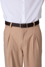 Load image into Gallery viewer, Sand Striped Pants With Front And Back Pleat
