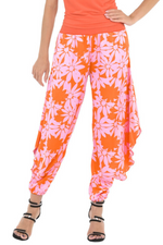 Load image into Gallery viewer, Satin Floral Harem Style Tango Pants With Slits

