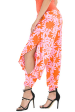 Load image into Gallery viewer, Satin Floral Harem Style Tango Pants With Slits
