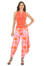 Load image into Gallery viewer, Satin Floral Harem Style Tango Pants With Slits
