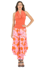 Load image into Gallery viewer, Satin Floral Harem Style Tango Pants With Slits
