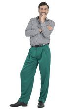 Load image into Gallery viewer, Satin Men&#39;s Tango Pants With Four Pleats
