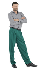 Load image into Gallery viewer, Satin Men&#39;s Tango Pants With Four Pleats
