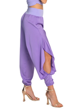 Load image into Gallery viewer, Satin Tango Pants With Ruffled Slits
