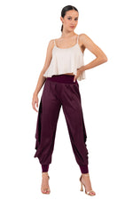 Load image into Gallery viewer, Satin Pants With Slits And Ankle Cuffs