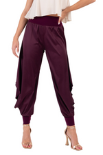 Load image into Gallery viewer, Satin Pants With Slits And Ankle Cuffs
