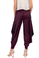 Load image into Gallery viewer, Satin Pants With Slits And Ankle Cuffs
