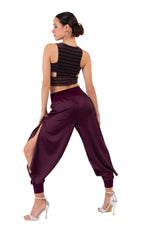 Load image into Gallery viewer, Satin Pants With Slits And Ankle Cuffs
