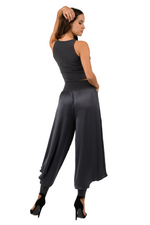 Load image into Gallery viewer, Satin Pants With Slits And Ankle Cuffs
