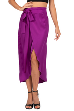 Load image into Gallery viewer, Satin Curved Wrap Dance Skirt
