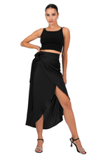 Load image into Gallery viewer, Satin Curved Wrap Dance Skirt
