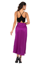 Load image into Gallery viewer, Satin Curved Wrap Dance Skirt

