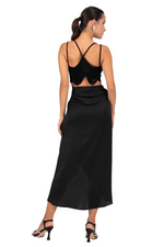 Load image into Gallery viewer, Satin Curved Wrap Dance Skirt
