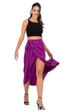 Load image into Gallery viewer, Satin Curved Wrap Dance Skirt

